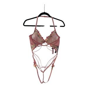 Victoria's Secret Pink Floral Embroidered Lingerie
